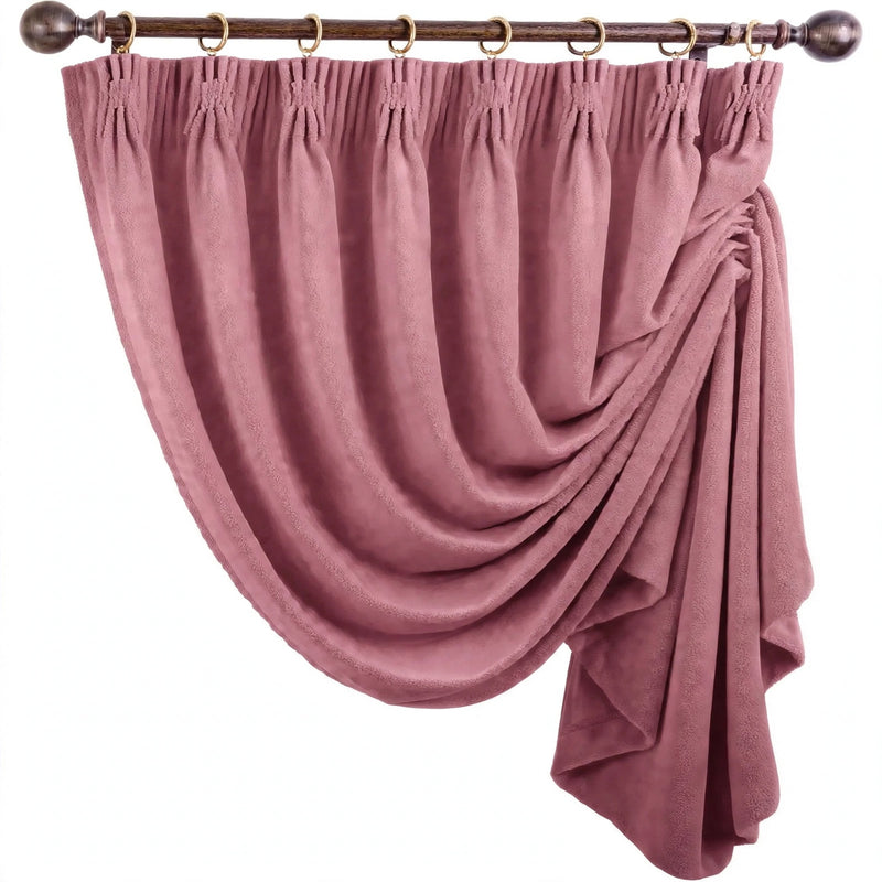 Anydrape Dark Peach Velvet Blackout Curtains – High‑Quality Modern Luxury Drapes for Living Room, Bedroom & Dining Windows