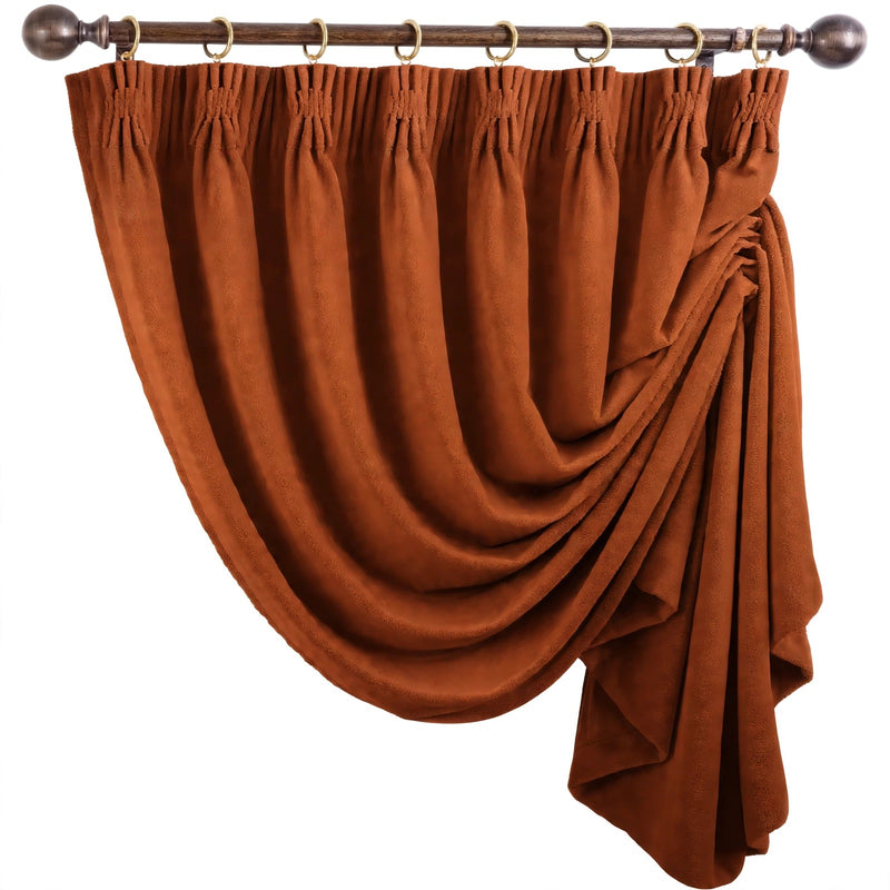 Anydrape Orange Velvet Blackout Curtains – High‑Quality Modern Luxury Drapes for Living Room, Bedroom & Dining Windows