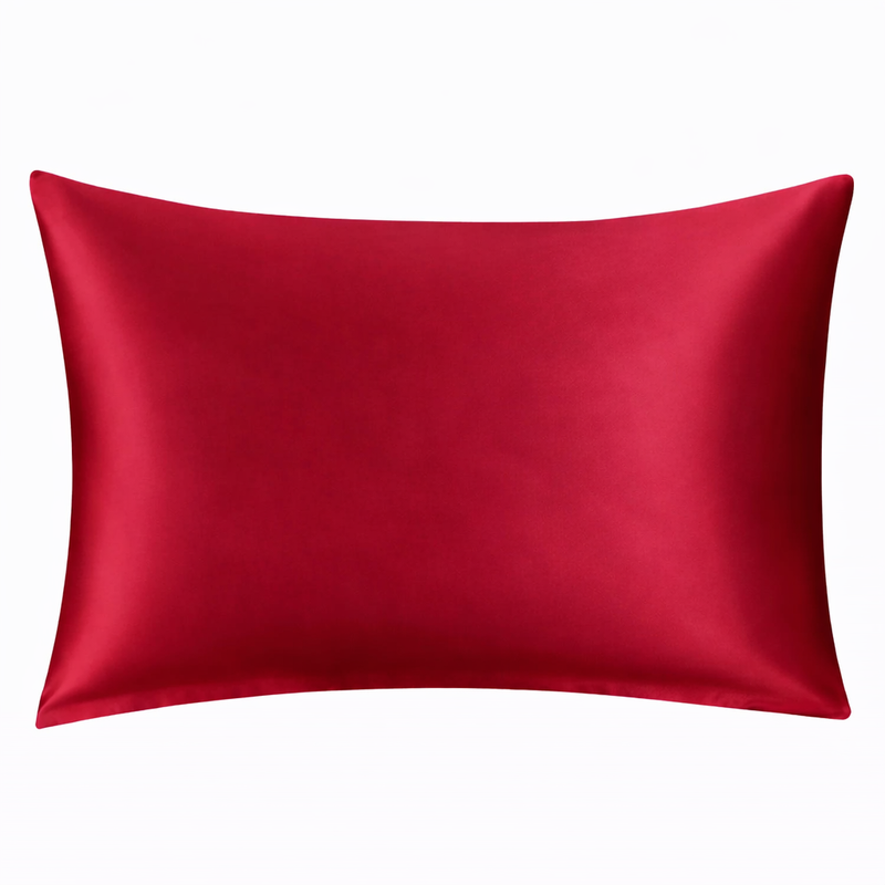 ANYHOUZ Pillowcase 50x90cm Red Wine Natural Mulberry Silk For Comfortable And Relaxing Home Bed