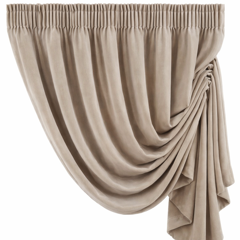 Anydrape Beige Velvet Blackout Curtains – High‑Quality Modern Luxury Drapes for Living Room, Bedroom & Dining Windows