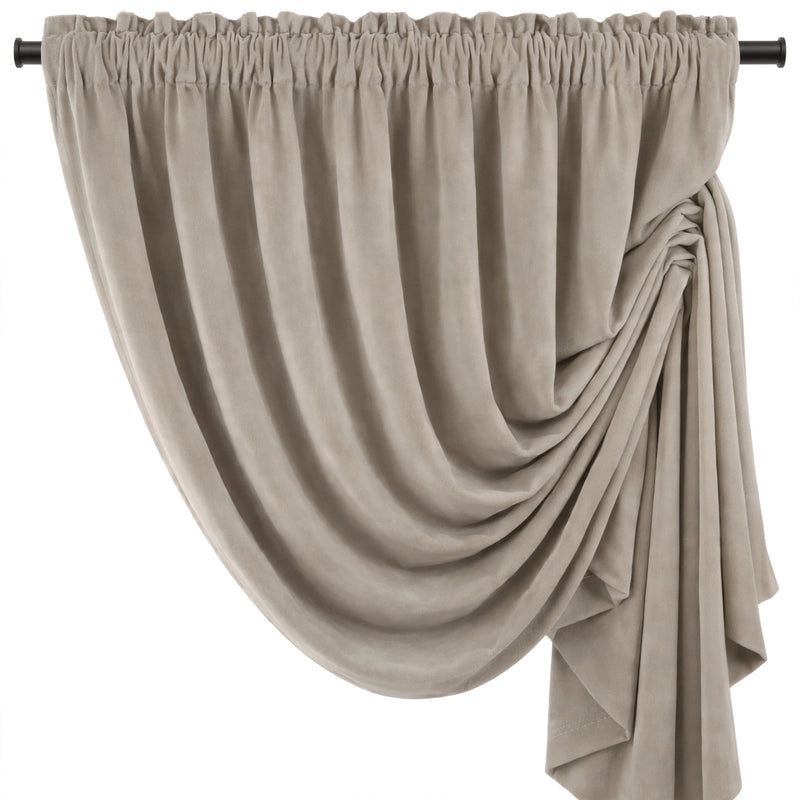 Anydrape Beige Velvet Blackout Curtains – High‑Quality Modern Luxury Drapes for Living Room, Bedroom & Dining Windows