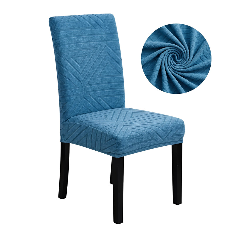 Anyseat Blue Triangular Design Chair Cover – Elastic Anti‑Dirt Design for Dining, Kitchen, Wedding, Hotel & Banquet Use