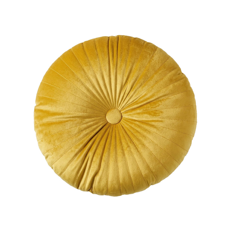 Anyhouz Pleated Round Pillow – Soft Cushion Filled Decorative Throw Pillow