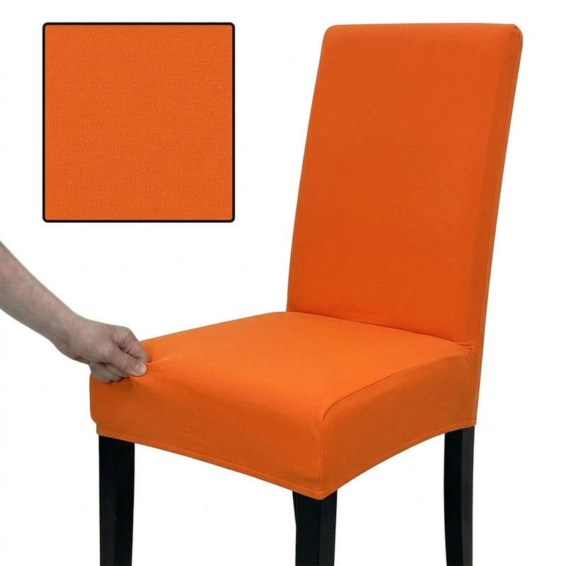 Anyseat Plain Orange Chair Cover – Elastic Slipcover with Anti‑Dirt Protection for Dining Room, Kitchen, Wedding, Hotel, Banquet & Restaurant
