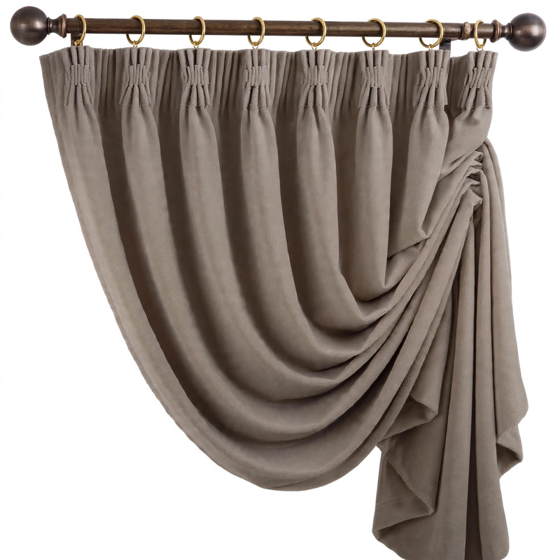 Anydrape Khaki Velvet Blackout Curtains – High‑Quality Modern Luxury Drapes for Living Room, Bedroom & Dining Windows