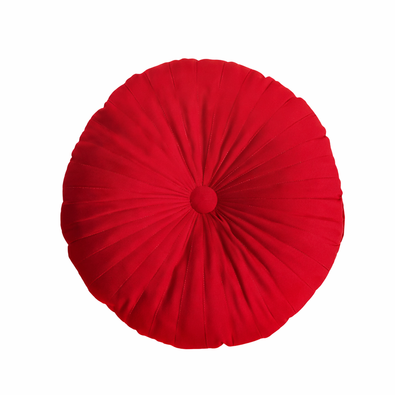 Anyhouz Pleated Round Pillow – Soft Cushion Filled Decorative Throw Pillow
