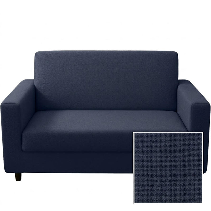 Anyseat 2-Seater Sofa Cover – Plain Navy Blue Style Slipcover for Living Room Chair Protection