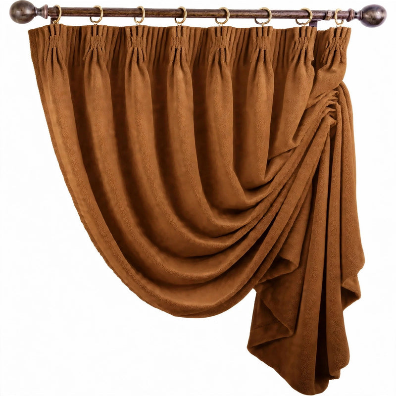 Anydrape Umber Velvet Blackout Curtains – High‑Quality Modern Luxury Drapes for Living Room, Bedroom & Dining Windows