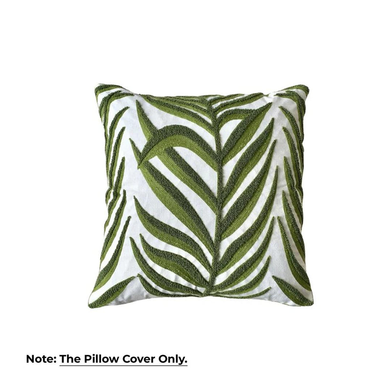 Anypillow Green Palm Leaves Embroidered Pillowcase Decorative Cushion Cover (Copy)