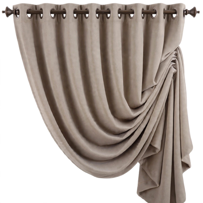Anydrape Khaki Velvet Blackout Curtains – High‑Quality Modern Luxury Drapes for Living Room, Bedroom & Dining Windows