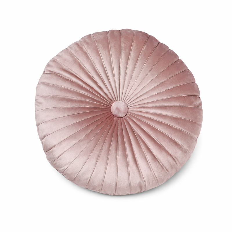 Anyhouz Pleated Round Pillow – Soft Cushion Filled Decorative Throw Pillow