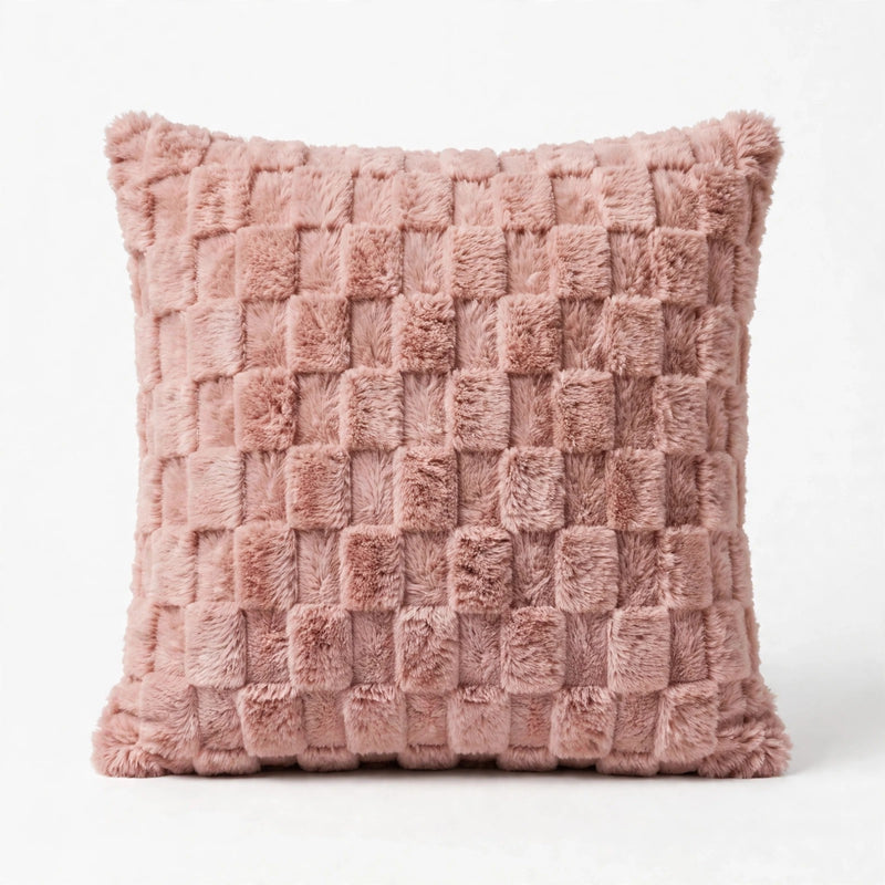 Anyseat Sofa Towel Super Soft Dark Pink Velvet Plush Non-slip Sectional Sofa Covers for Living Room Thick L-shape Couch Covers