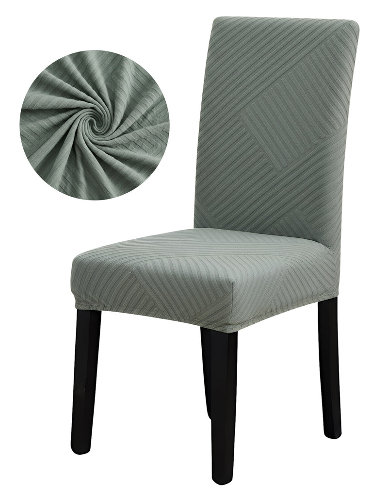 Anyseat Cypress Green Knitted Chair Cover – Elastic Anti‑Dirt Design for Dining, Kitchen, Wedding, Hotel & Banquet Use
