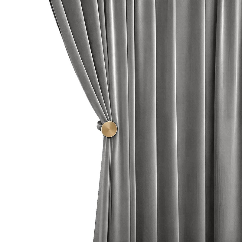 Anydrape Light Gray Velvet Blackout Curtains – High‑Quality Modern Luxury Drapes for Living Room, Bedroom & Dining Windows