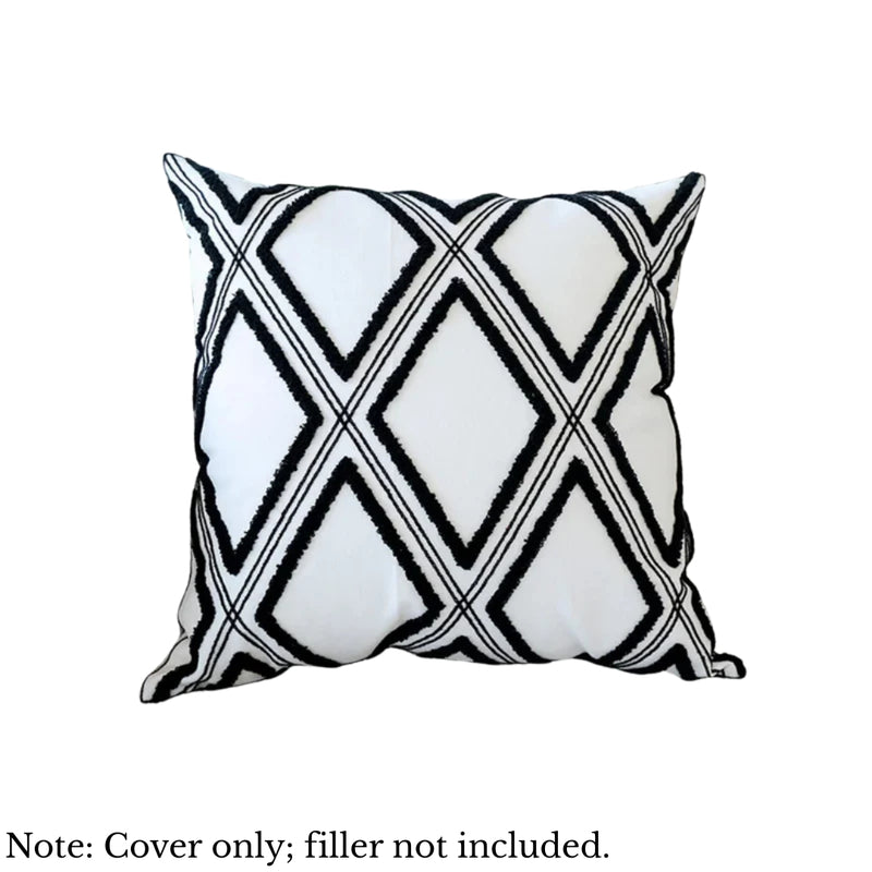Anypillow Geometric Fringed Embroidered Pillowcase Decorative Cushion Cover