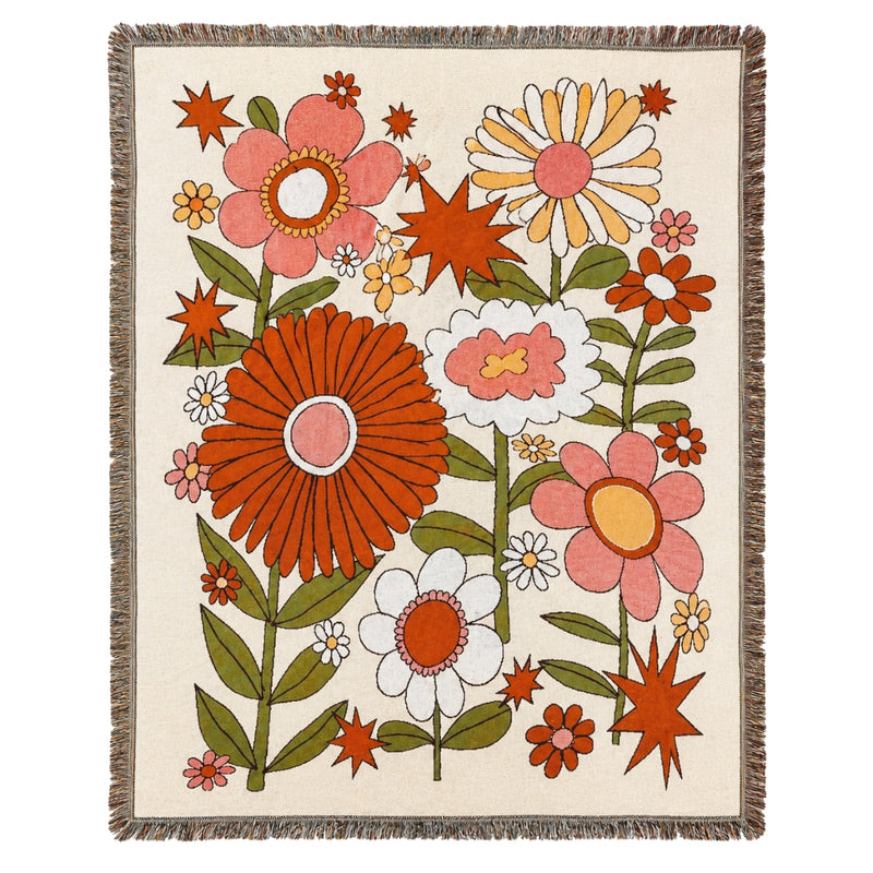 Anycozy Sunflower Design Throw Blanket – Soft Camping Mat & Cozy Home Décor
