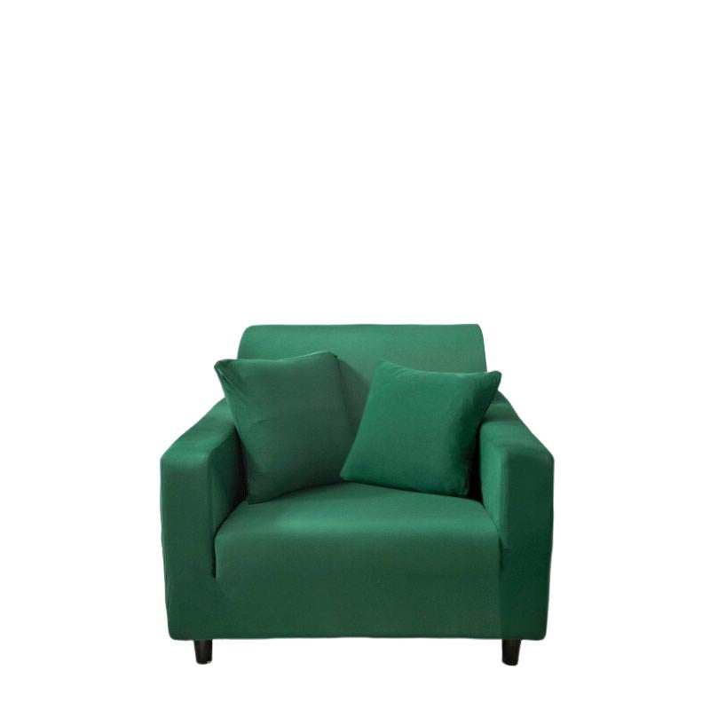 Anyseat 1 Seater Sofa Cover Plain Green Style and Protection For Living Room Sofa Chair Elastic Stretchable Slipcover