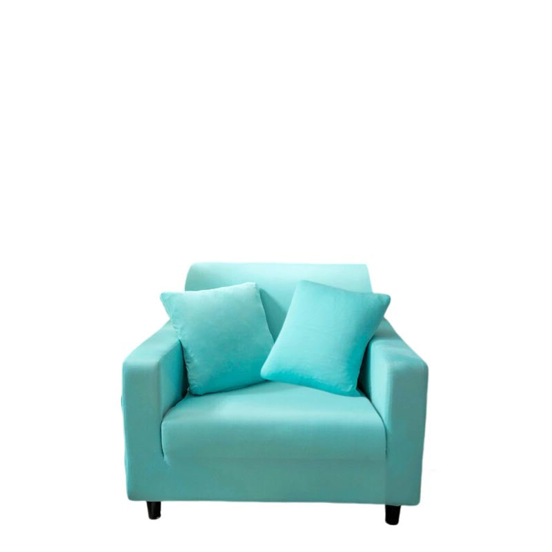 Anyseat 1 Seater Sofa Cover Plain Blue Style and Protection For Living Room Sofa Chair Elastic Stretchable Slipcover