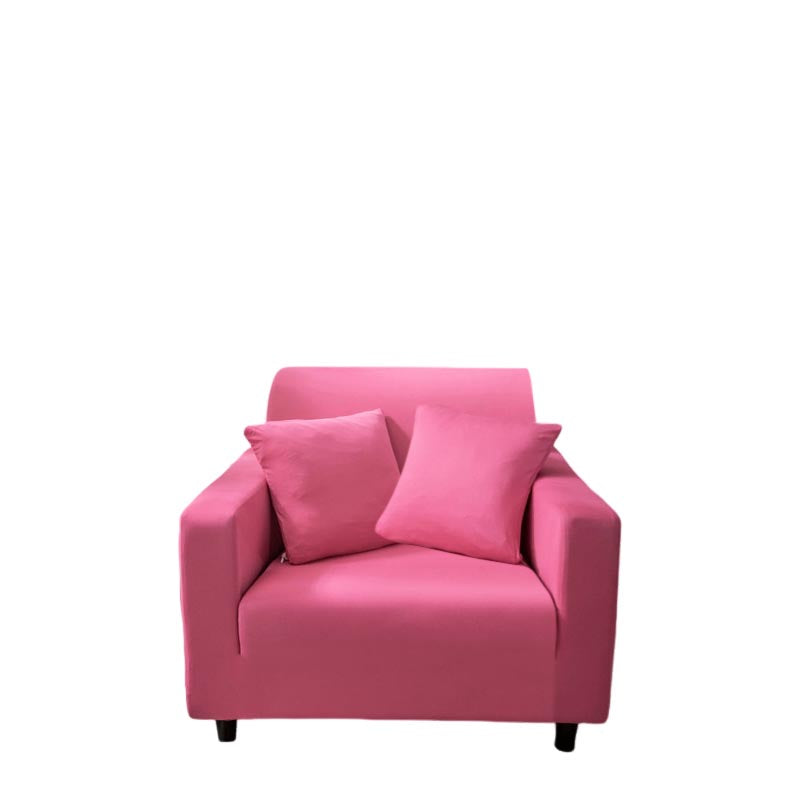 Anyseat 1 Seater Sofa Cover Plain Rose Red Style and Protection For Living Room Sofa Chair Elastic Stretchable Slipcover