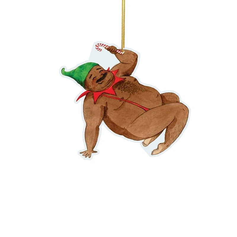 ANYDECO Christmas Funny Hanging Male Female Dance Pendan Ornaments 