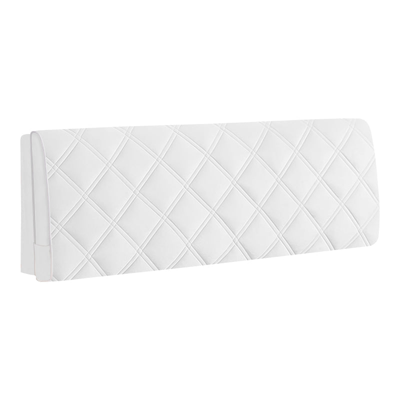 Anycozy Headboard Cover Off White Criss Cross Pattern Super Soft Smooth Quilted Velvet Bed Back Dust Protector Cover 160x70cm