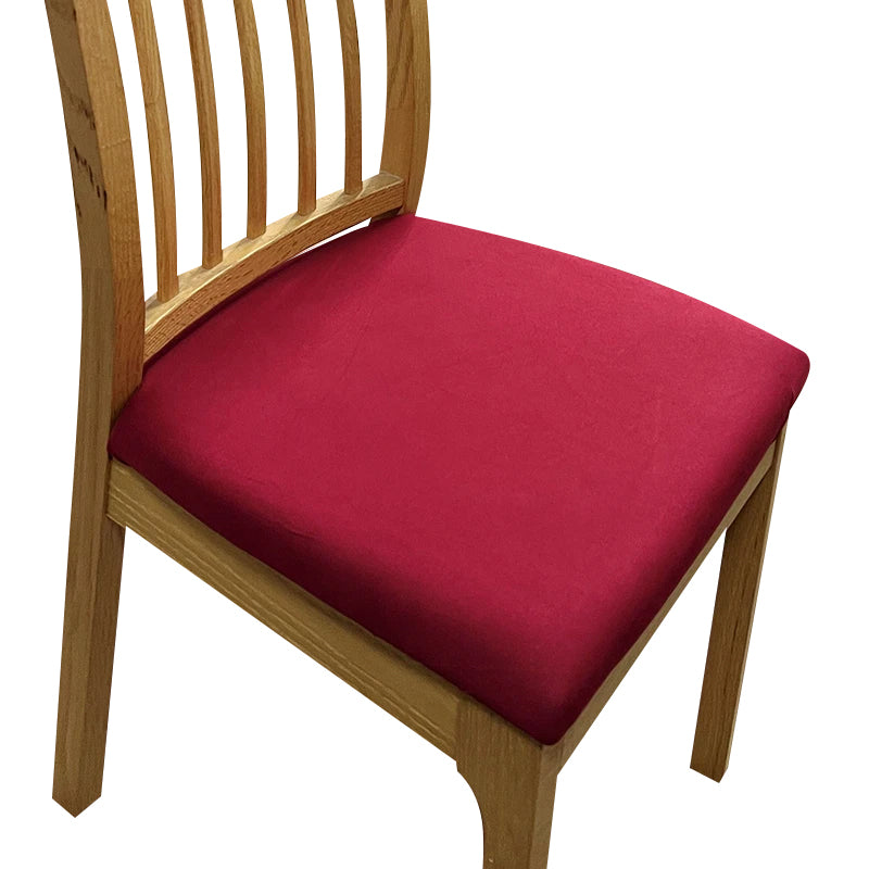 Anyseat Chair Cover Maroon Red Plain No Print Stretch Seat Cover for Home Dinning Kitchen Washable Removable