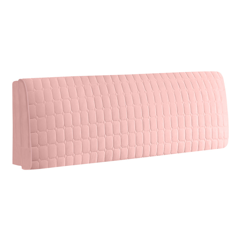 Anycozy Headboard Cover Pink Cube Pattern Super Soft Smooth Quilted Velvet Bed Back Dust Protector Cover 120x70cm