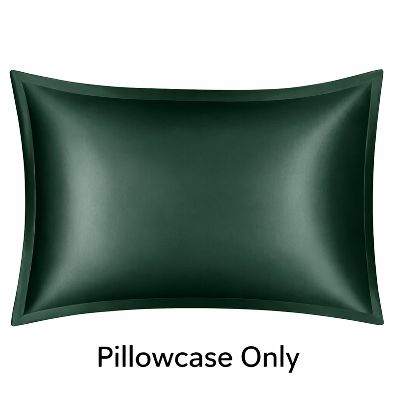 ANYHOUZ Pillowcase 51x66cm Green Pure Real Silk For Comfortable And Relaxing Home Bed