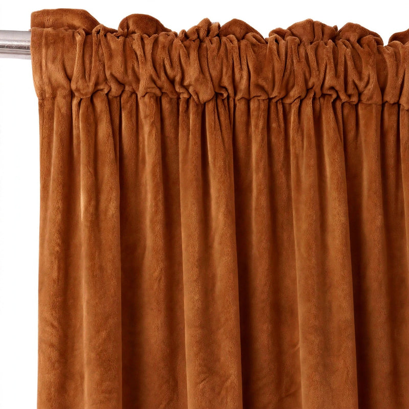 Anydrape Umber Velvet Blackout Curtains – High‑Quality Modern Luxury Drapes for Living Room, Bedroom & Dining Windows