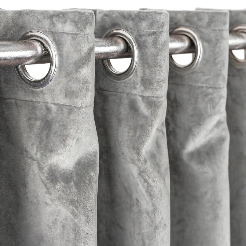 Anydrape Light Gray Velvet Blackout Curtains – High‑Quality Modern Luxury Drapes for Living Room, Bedroom & Dining Windows