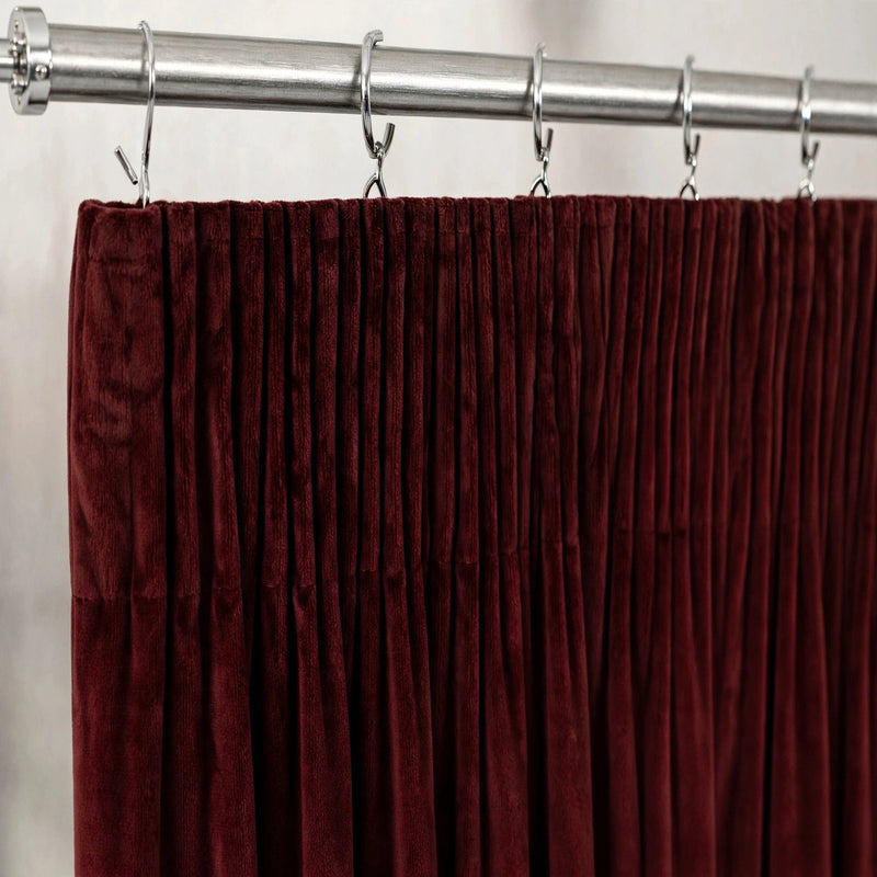 Anydrape Maroon Velvet Blackout Curtains – High‑Quality Modern Luxury Drapes for Living Room, Bedroom & Dining Windows