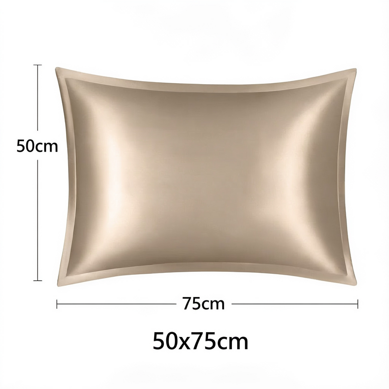 ANYHOUZ Pillowcase 50x75cm Gold Pure Real Silk For Comfortable And Relaxing Home Bed