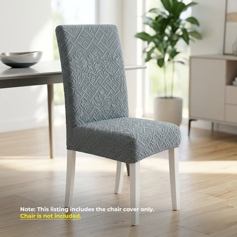 Anyseat Dark Grey Knitted Chair Cover – Elastic Anti‑Dirt Design for Dining, Kitchen, Wedding, Hotel & Banquet Use