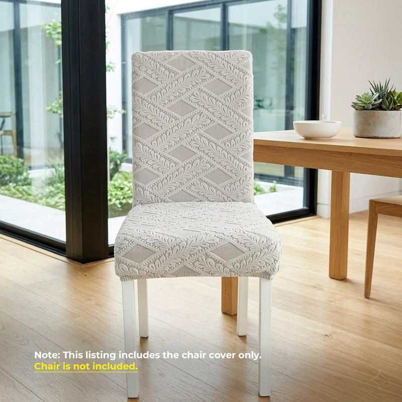 Anyseat Light Grey Knitted Chair Cover – Elastic Anti‑Dirt Design for Dining, Kitchen, Wedding, Hotel & Banquet Use