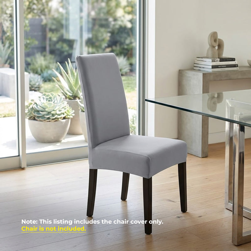 Anyseat Ash Grey Chair Cover – Waterproof Elastic Slipcover with Anti‑Dirt Protection for Dining Room, Kitchen, Wedding, Hotel, Banquet & Restaurant