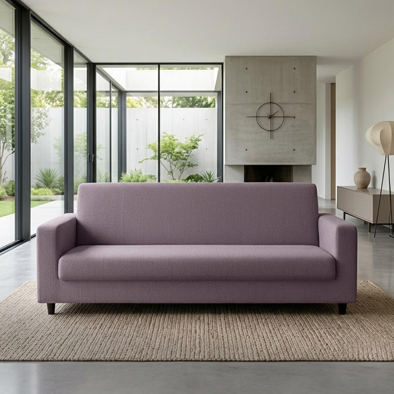 Anyseat 3-Seater Sofa Cover – Plain Purple Style Slipcover for Living Room Chair Protection