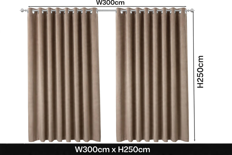 Anydrape Light Pawn Velvet Blackout Curtains – High‑Quality Modern Luxury Drapes for Living Room, Bedroom & Dining Windows