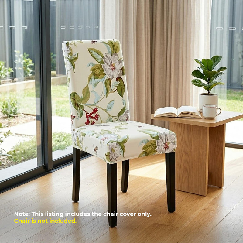 Anyseat Floral Design Chair Cover – Elastic Slipcover with Anti‑Dirt Protection for Dining Room, Kitchen, Wedding, Hotel, Banquet & Restaurant