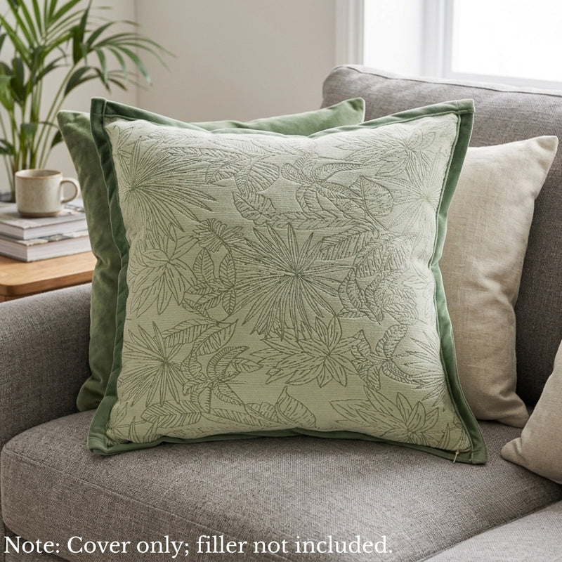 Anypillow Tropical Leaf Plush Cushion Cover – Soft Throw Pillowcase for Sofa & Bed
