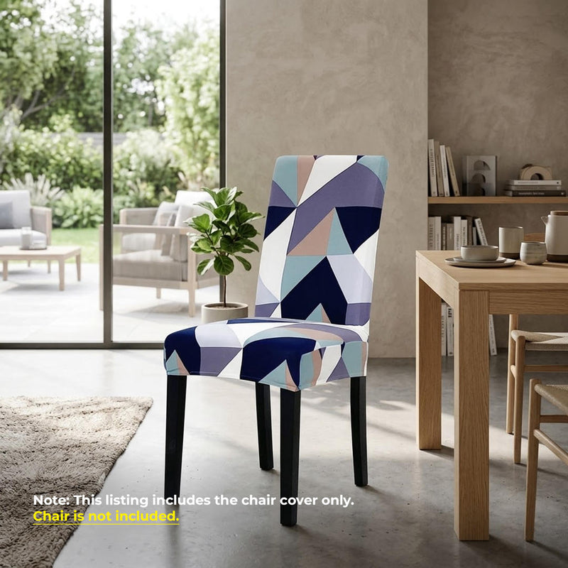 Anyseat Purple Pattern Design Chair Cover – Elastic Slipcover with Anti‑Dirt Protection for Dining Room, Kitchen, Wedding, Hotel, Banquet & Restaurant