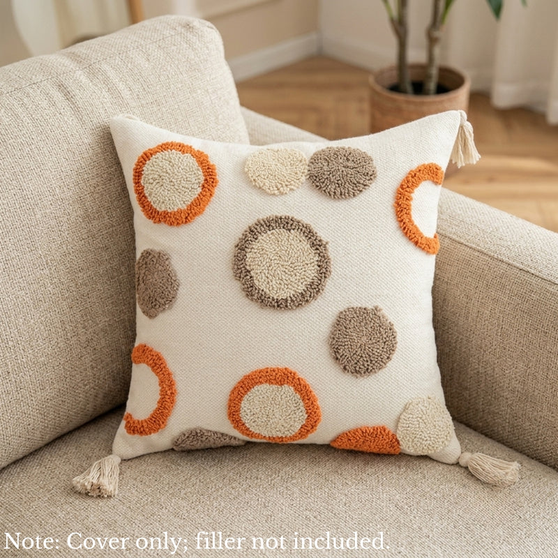 Anypillow 3D Circle Embroidered Pillowcase Decorative Cushion Cover