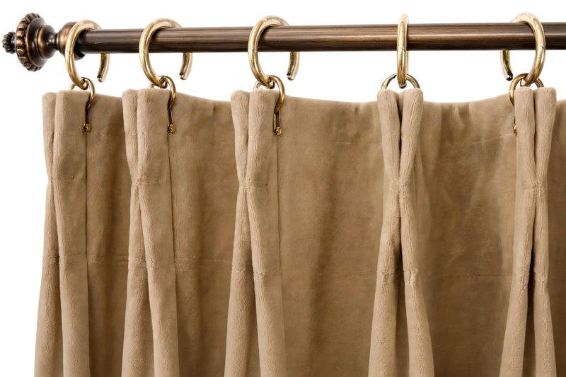 Anydrape Khaki Velvet Blackout Curtains – High‑Quality Modern Luxury Drapes for Living Room, Bedroom & Dining Windows