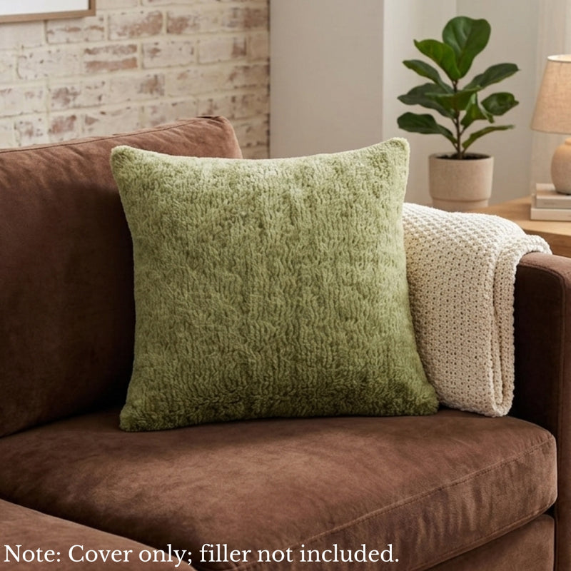 Anypillow Plain Shaggy Plush Decorative Cushion Cover – Soft Throw Pillowcase for Sofa & Bed