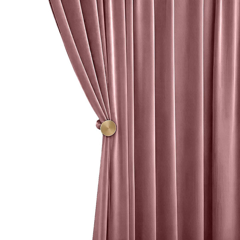 Anydrape Dark Peach Velvet Blackout Curtains – High‑Quality Modern Luxury Drapes for Living Room, Bedroom & Dining Windows