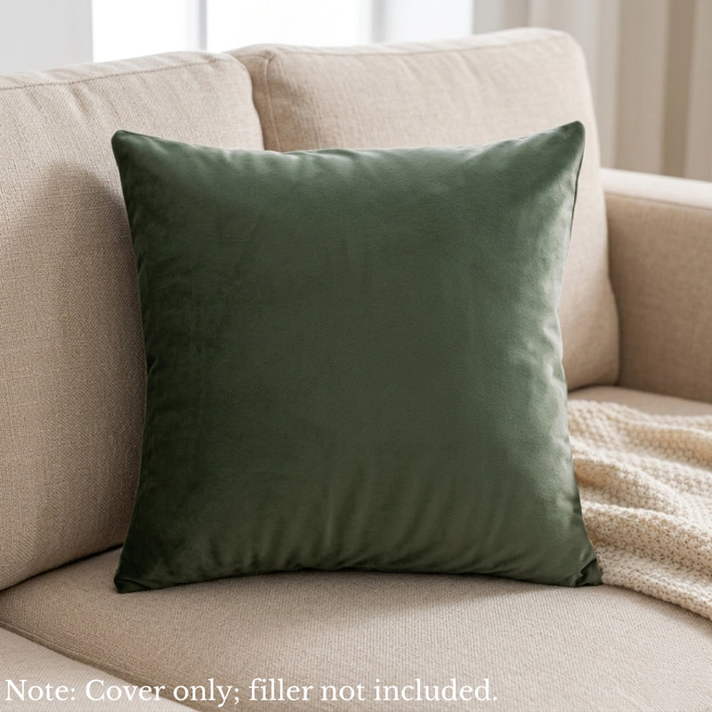 Anypillow Green Plush Decorative Cushion Cover – Soft Throw Pillowcase for Sofa & Bed