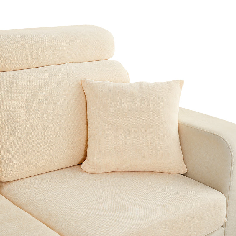 Anypillow Pillowcase 45X45Cm Beige Polyester Chenille Thick Stretchable Cushion For Living Room