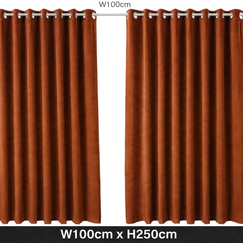 Anydrape Orange Velvet Blackout Curtains – High‑Quality Modern Luxury Drapes for Living Room, Bedroom & Dining Windows