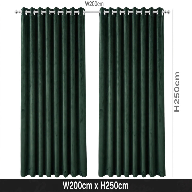 Anydrape Green Velvet Blackout Curtains – High‑Quality Modern Luxury Drapes for Living Room, Bedroom & Dining Windows