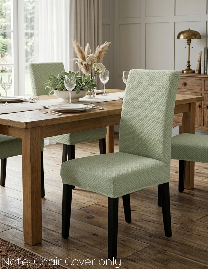 Anyseat Green Knitted Chair Cover – Elastic Anti‑Dirt Design for Dining, Kitchen, Wedding, Hotel & Banquet Use