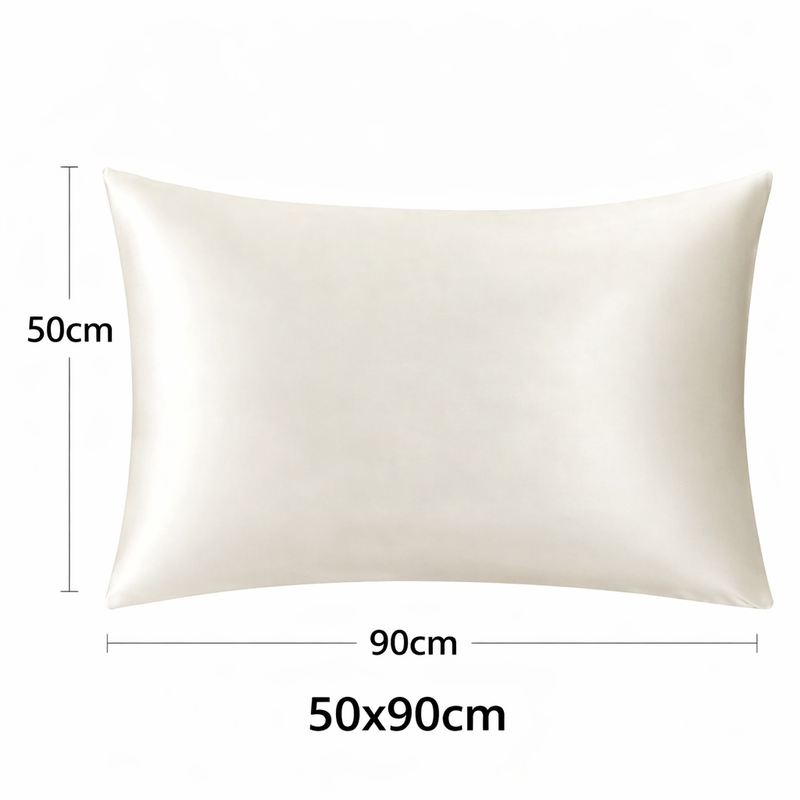 ANYHOUZ White Mulberry Silk Pillowcase 50x90cm Soft Smooth Luxury Bedding